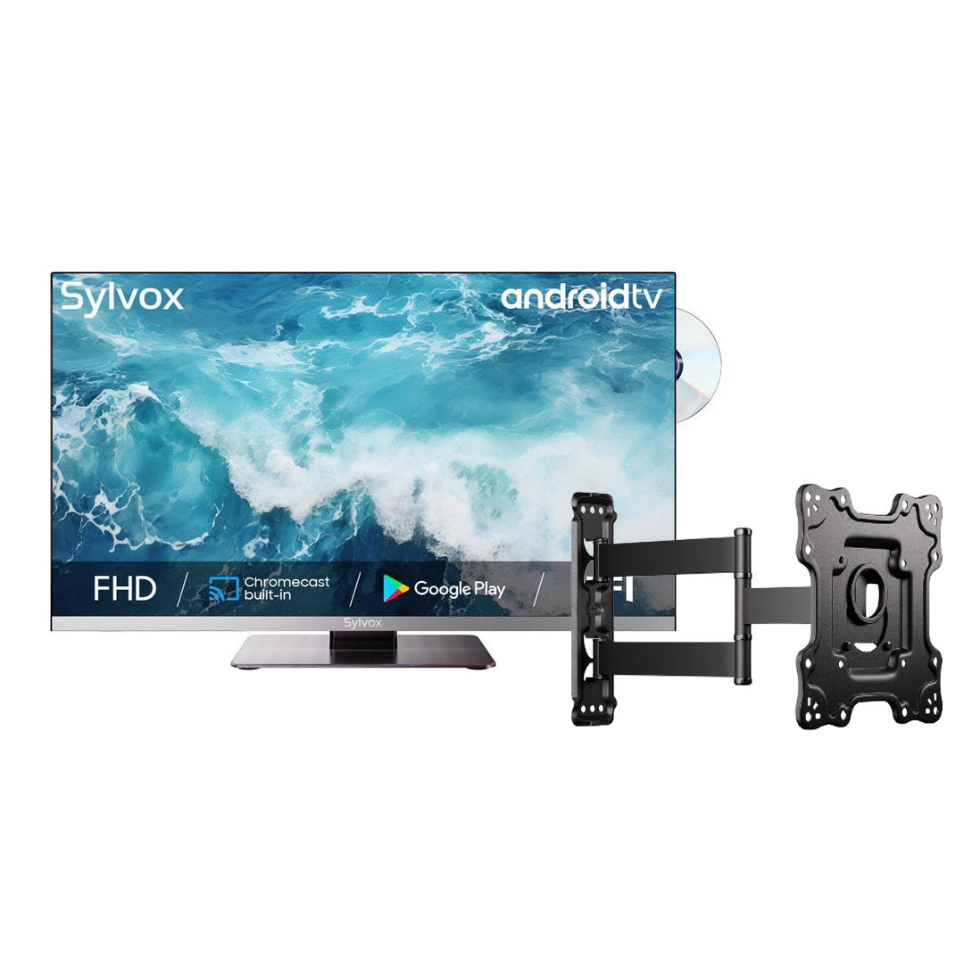 22 12V DVD Combo Ideal for Home and Marine(Marina series)+Sylvox Full Motion TV Wall Mount