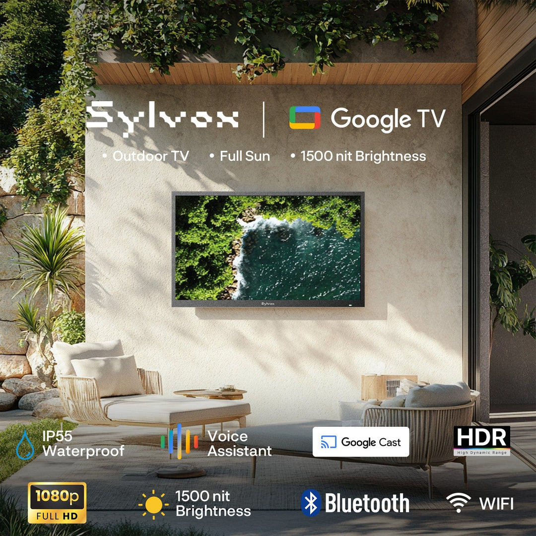 32" 1500Nits Google Outdoor TV (Full Sun) - 2025 Pool SE