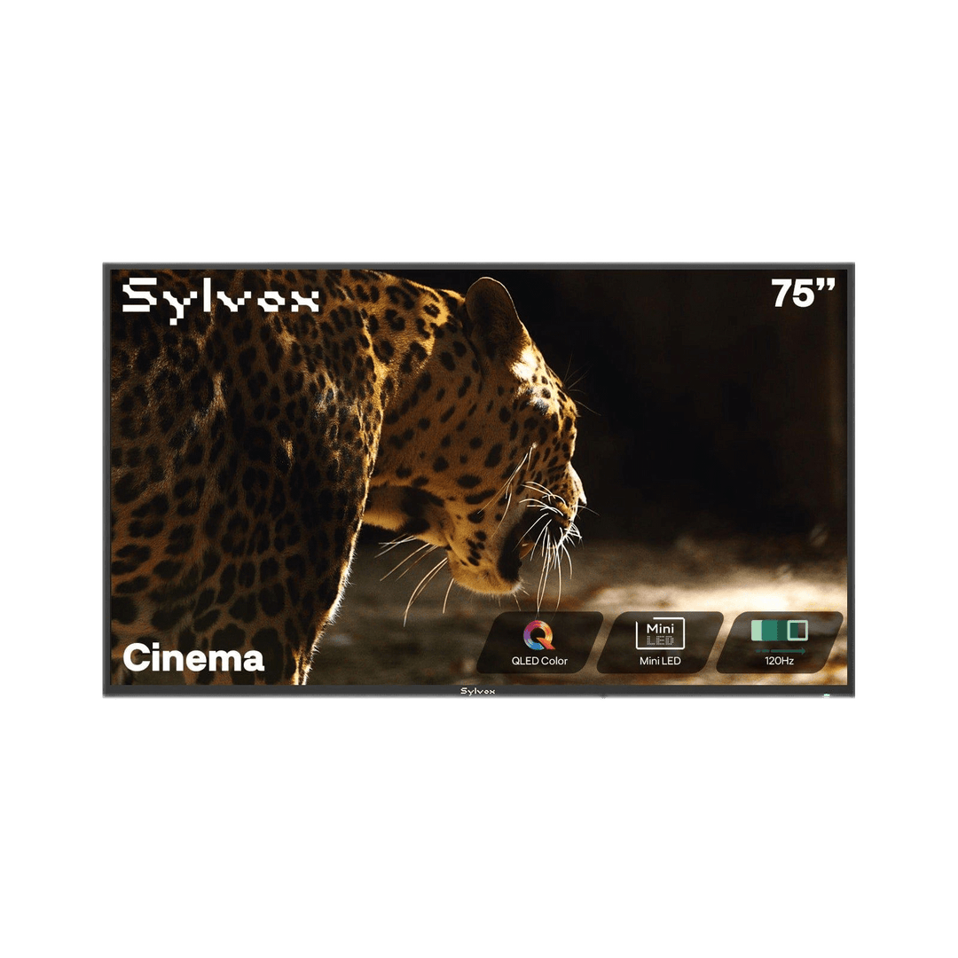 Sylvox Cinema 75" Helio QLED Outdoor TV – 2000 Nits, Cinematic Motion with 120Hz (2025 Model)