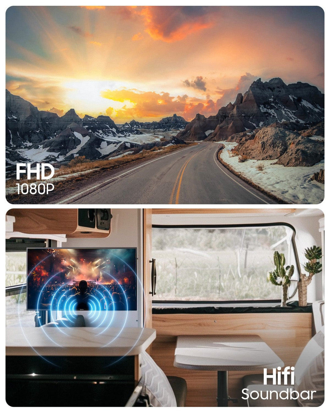 40" Smart 12V RV TV(2024 Google TV) -No DVD Combo-Vehicle series