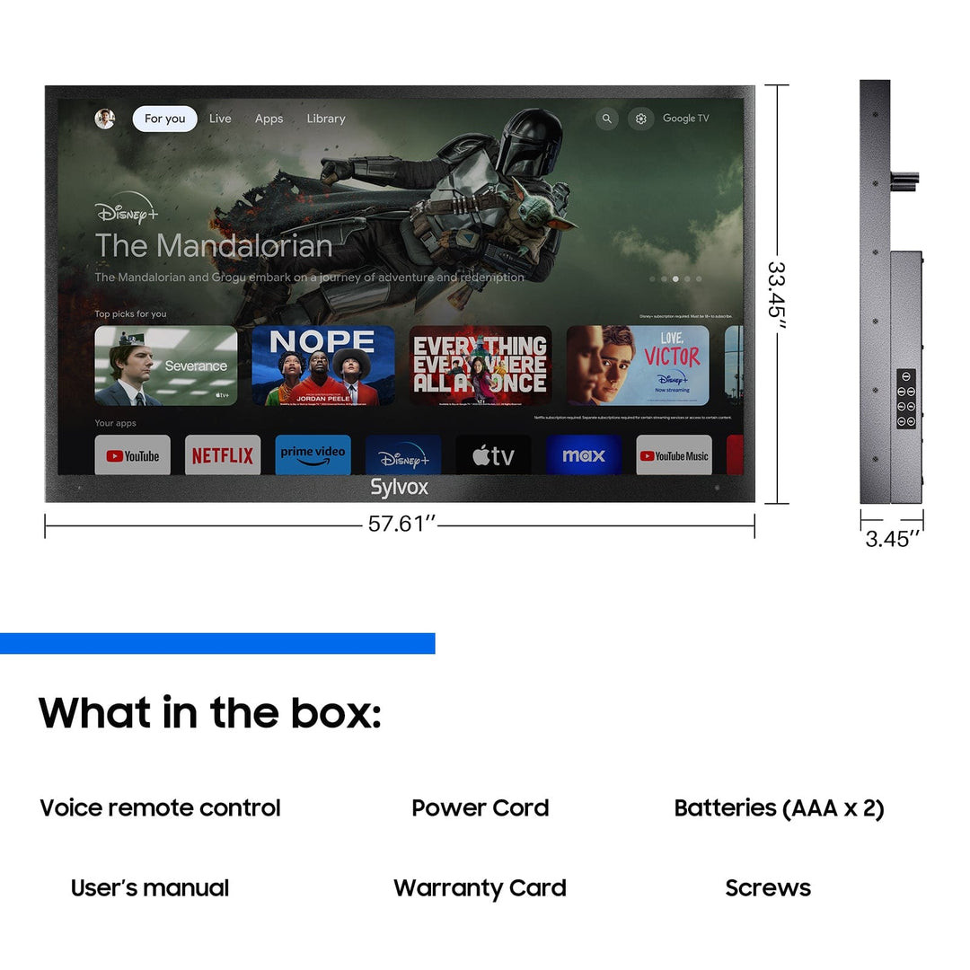 65" Outdoor TV(Google TV) - 2024 Deck Pro 2.0