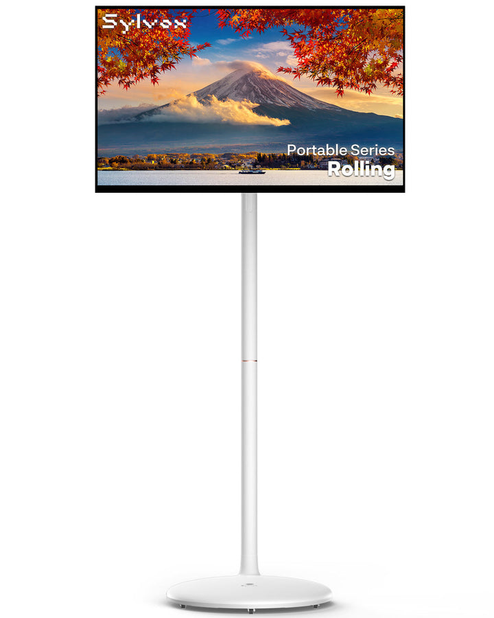 32" Portable Battery-Powered Smart TV on Wheels with Touchscreen (Rolling TV Series)