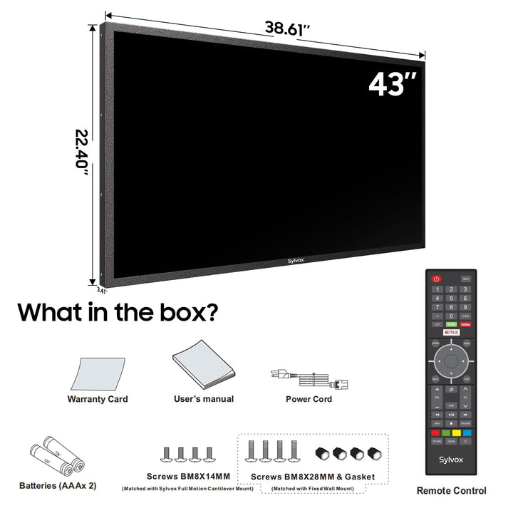 43" Outdoor Digital Signage & TV in One - 2025 Model