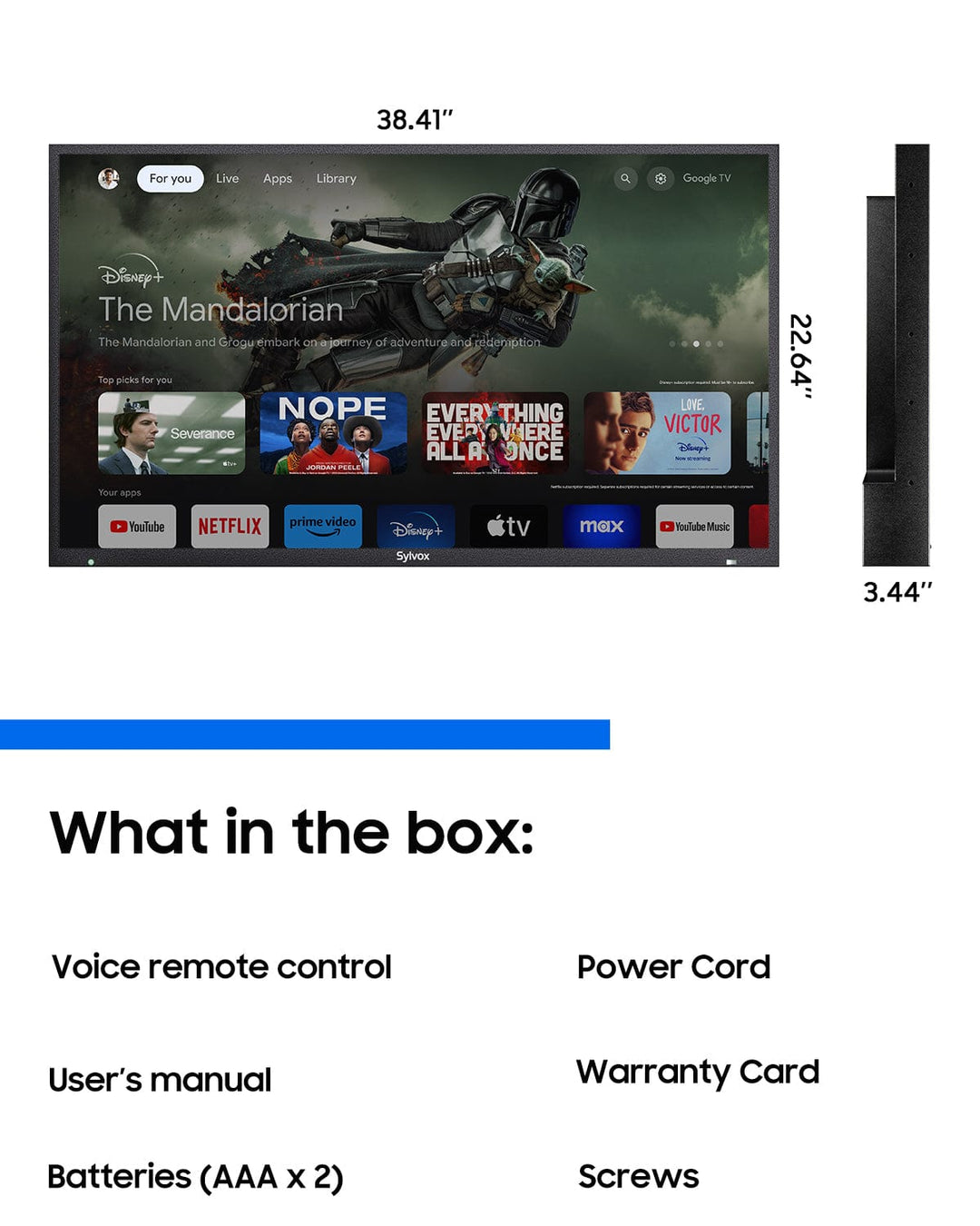 43" Advanced 2024 Pool Pro 2.0 QLED Google Outdoor TV