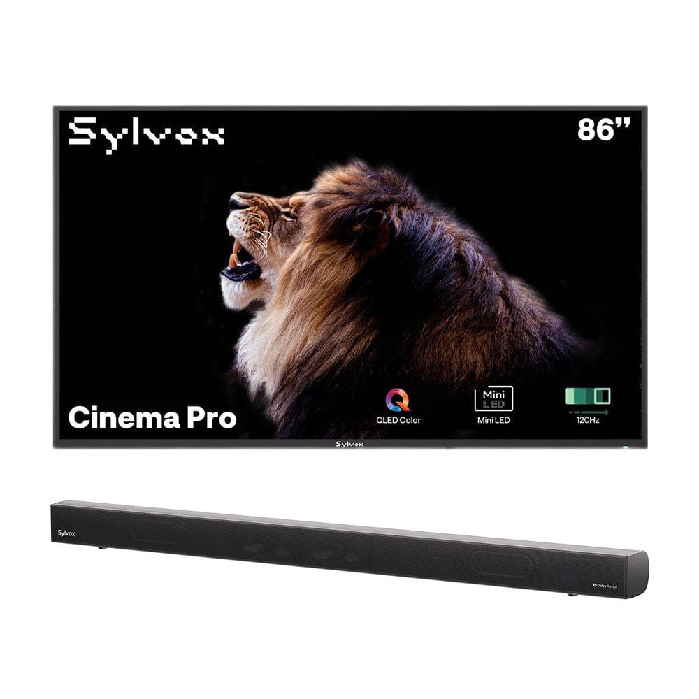 Sylvox Cinema Pro 86" Helio QLED Outdoor TV – 5000Nits, Cinematic Motion with 120Hz (2025 Model)