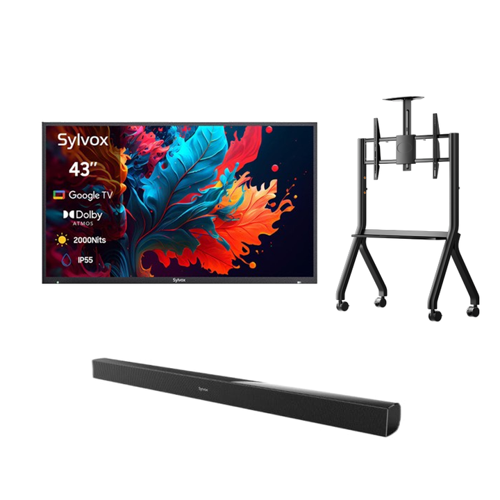 sylvox_43_full_Sun_Outdoor_TV_UK_Y-Type_Mobile_Rolling_TV_Cart_Waterproof_Soundbar