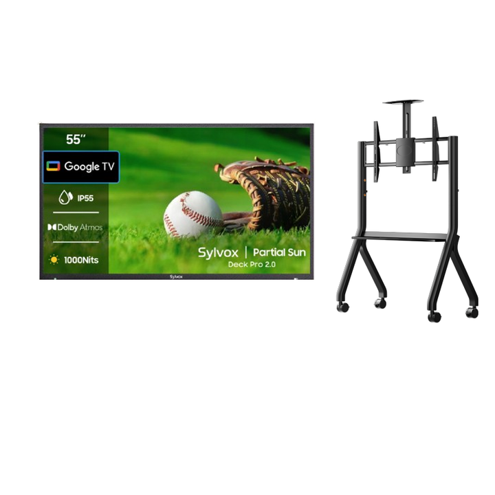 sylvox_55_partial_Sun_Outdoor_TV_UK_Y-Type_Mobile_Rolling_TV_Cart